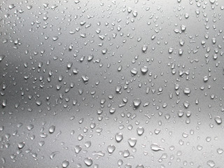 drops of water on the car after rain