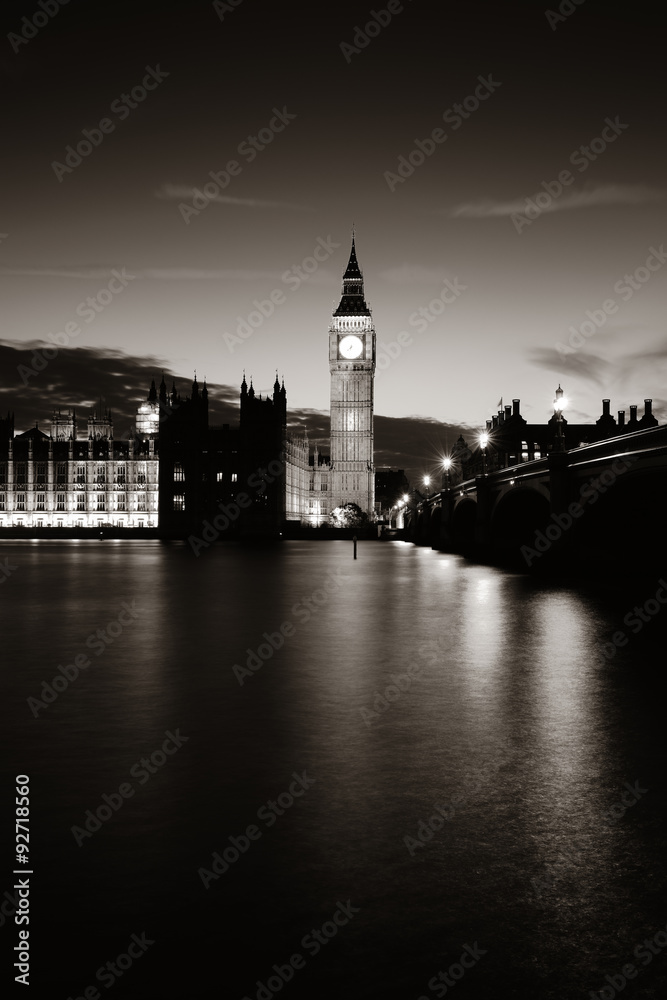 Poster London at dusk