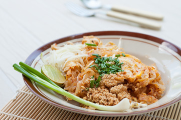 Thai style noodles, pad thai, Thailand's national dishes, stir-f