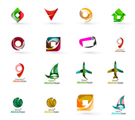 Set of abstract travel logo icons. Business, app or internet web