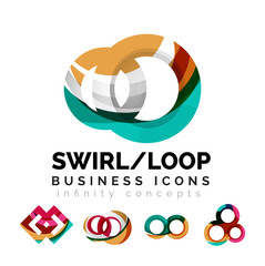 Set of infinity concepts, loop logo designs