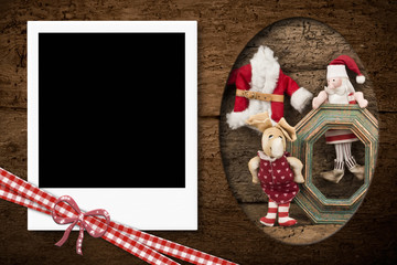 Instant photo frame Christmas card