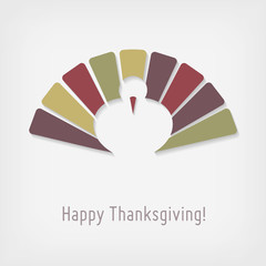 Modern Thanksgiving greeting card with turkey