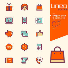 Lineo Colors -  Shopping and E-commerce icons