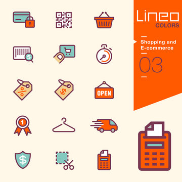 Lineo Colors -  Shopping and E-commerce icons