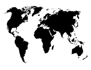 Fototapeta na wymiar World map 001