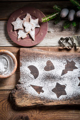 Freshly baked Christmas cookies
