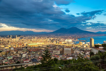 Fototapeta na wymiar Napoli and mount Vesuvius in Italy