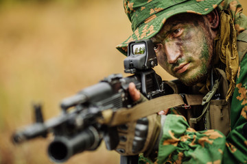 russian special squad engaged in the exploration of the area