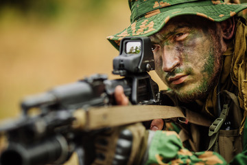 russian special squad engaged in the exploration of the area