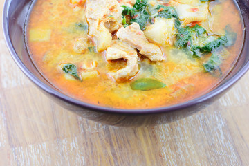 curry pork in coconut milk