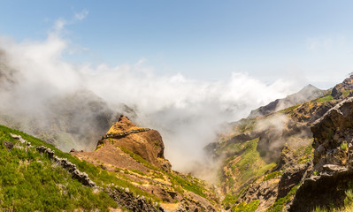 Fototapeta na wymiar Mountains in clouds landscape