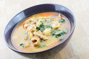 curry pork in coconut milk