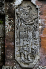 Stone sculpture on entrance door of temple