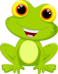 Obraz premium Kreskówka ładny żaba