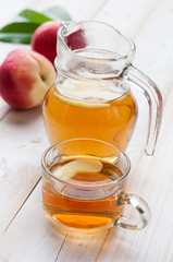 jar of peach tea