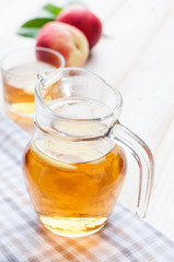 jar of peach tea