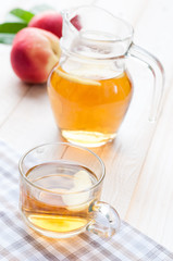 jar of peach tea