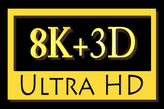 Ultra HD icon isolated on black background
