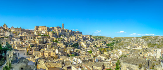 Obraz premium Ancient town of Matera at sunset, Basilicata, Italy