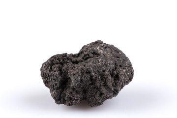 Volcanic stones on a white background