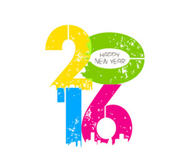 creative happy new year greeting design