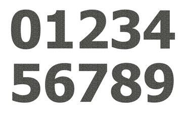 Stone pattern on number
