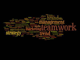 Conceptual business marketing word cloud