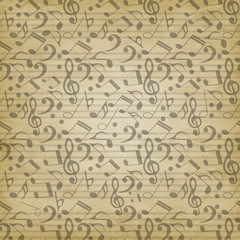 Obraz premium notes seamless pattern
