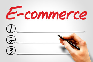 E-commerce blank list, business concept