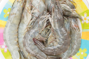 Fresh raw shrimp.