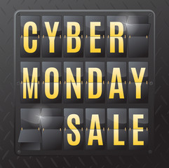 Cyber Monday Sale Steel Flip Calendar.
