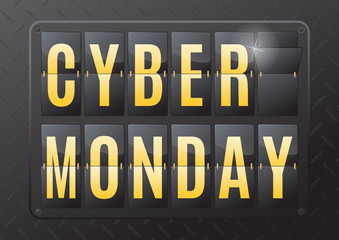 Cyber Monday Steel Flip Calendar.