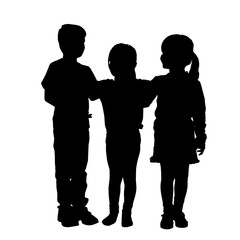 Vector siblings silhouette.