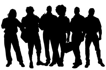 Vector men silhouette.