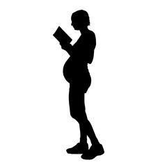 Vector silhouette of a pregnant woman.