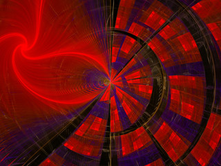 Abstract red digitally generated technology style background