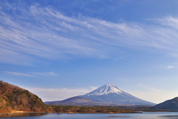 Fototapeta na wymiar 富士山と本栖湖