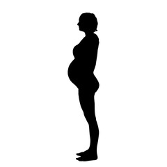 Vector silhouette of a pregnant woman.