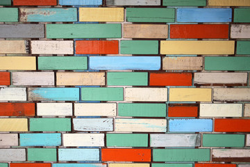 Close up mixed color wall background