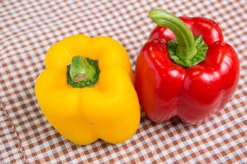 organic vegetables on  cloth