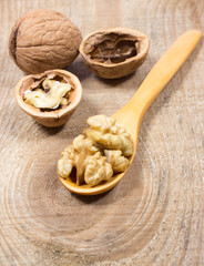 Closeup of a walnut.
