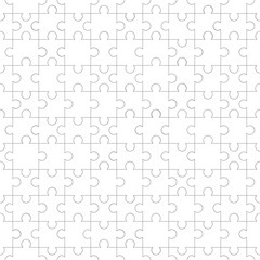 White jigsaw pieces seamless pattern