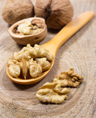 Closeup of a walnut.