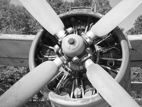 An airplane propeller.