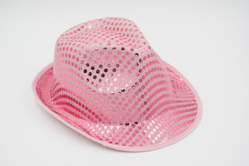 party pink hat isolated on white
