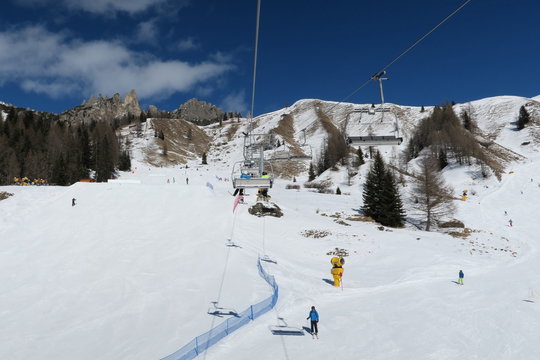 Ski lift in Italian Dolomites