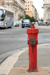 The fire hydrant on street.