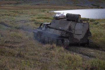 ATV lakeside Estoto, Polar Urals.