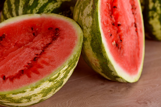 Watermelons closeup
